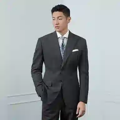 SKARO Solid Color Notch Lapel Single-Breasted Suit Set Men