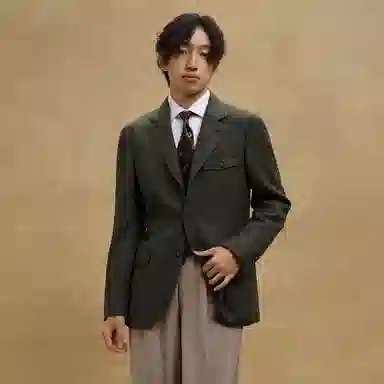 SKARO SKV1131 Deep Green Wool Blazer