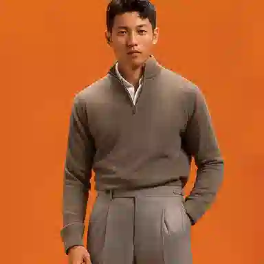 SKARO Cashmere Half-Zip Pullover