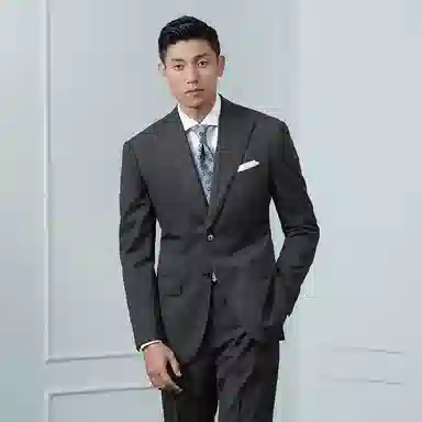 SKARO Solid Color Notch Lapel Single-Breasted Suit Set Men