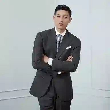 SKARO Solid Color Notch Lapel Single-Breasted Suit Set Men