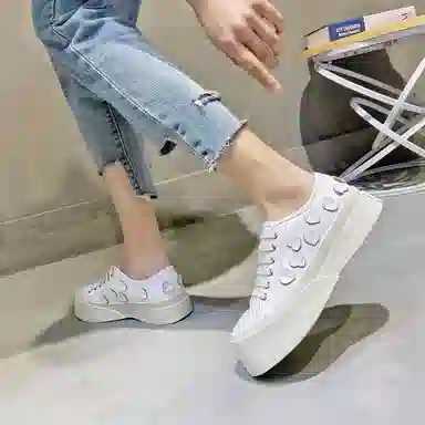 阿比让 头层牛皮 时尚百搭简约 增高 低帮 生活休闲鞋 女款