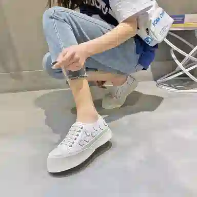 阿比让 头层牛皮 时尚百搭简约 增高 低帮 生活休闲鞋 女款