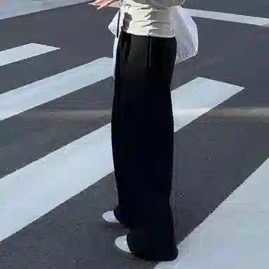 寻星记 日系无性别纯色垂感运动直筒长裤休闲裤 男女同款