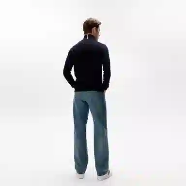 Tommy Hilfiger Cotton Zip-Up Knit Jacket Navy