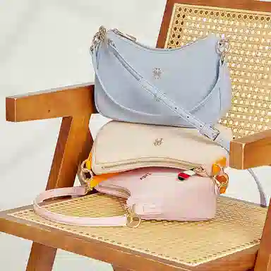 Tommy Hilfiger Dumpling Crossbody Medium Off-White Orange