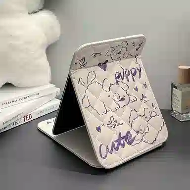 姝娈 可爱折叠镜子学生宿舍可折叠梳妆台化妆镜台式桌面可立办公室桌上便携 实用