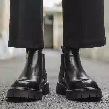 威世米邦 超纤皮 时尚百搭 短筒 切尔西靴 男款