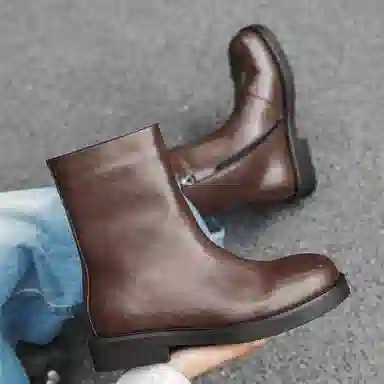 威世米邦 简约小众百搭休闲加绒加厚 短靴 男款