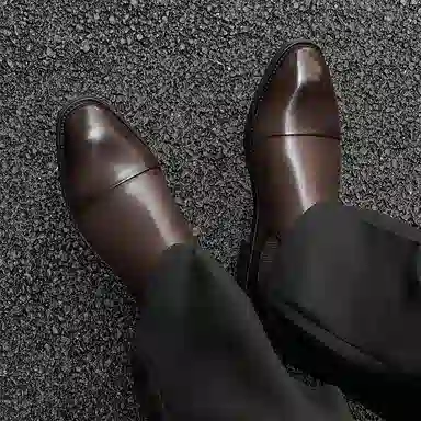 威世米邦 超纤皮 复古英伦休闲商务 短筒 切尔西靴 男款