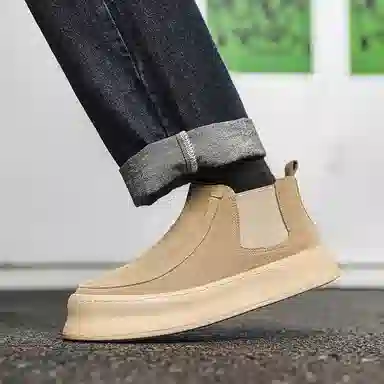 威世米邦 牛反绒 百搭通勤潮流 短筒 切尔西靴 男款