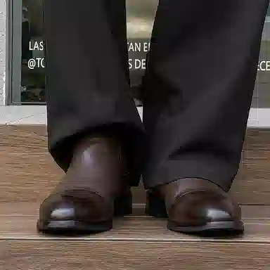 威世米邦 超纤皮 复古英伦休闲商务 短筒 切尔西靴 男款