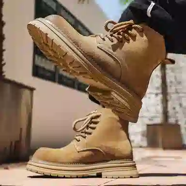 大黄靴 复古百搭 马丁靴 男女同款 黄色