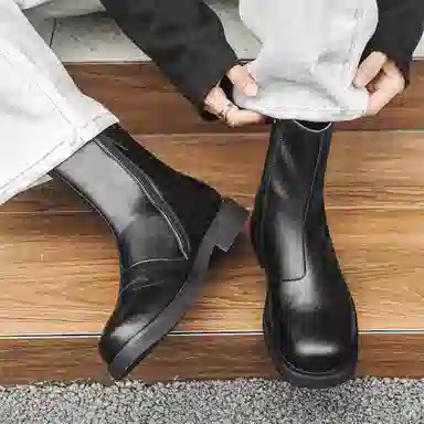 威世米邦 简约小众百搭休闲加绒加厚 短靴 男款