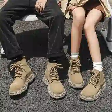 威世米邦 复古百搭 马丁靴 男女同款 黄色