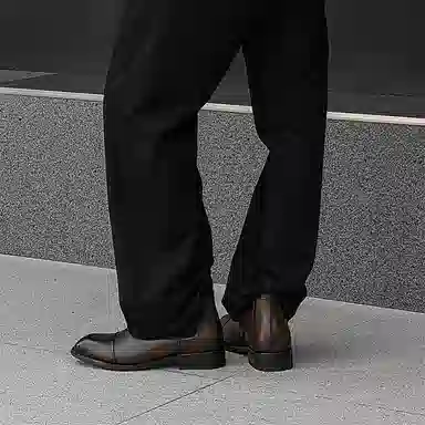 威世米邦 超纤皮 复古英伦休闲商务 短筒 切尔西靴 男款