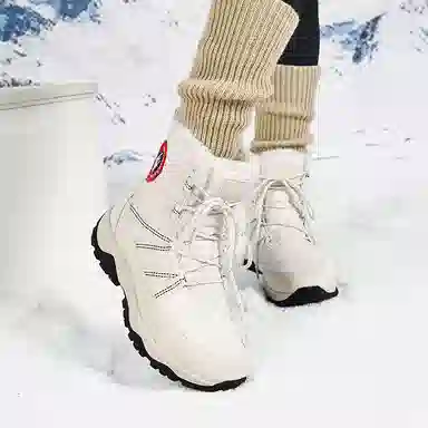 威世米邦 保暖防滑 加绒加厚 厚底 户外登山 短筒 雪地靴 男女同款