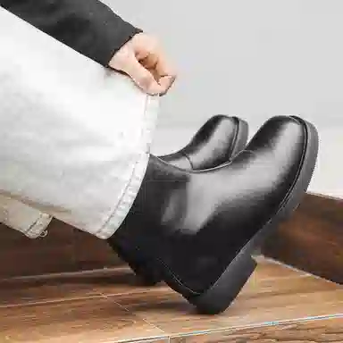 威世米邦 简约小众百搭休闲加绒加厚 短靴 男款