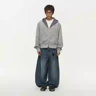 Jiangnan Vintage Washed Denim Pants