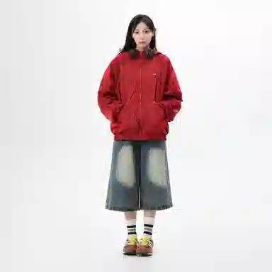 Mr. Jiangnan Line Stitch Detachable Hood Jacket