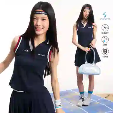 Mr. Jiangnan Vintage Stripe Logo Tank Top