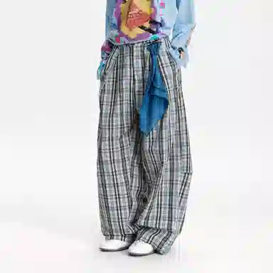 Mr. Jiangnan Vintage Plaid Pants