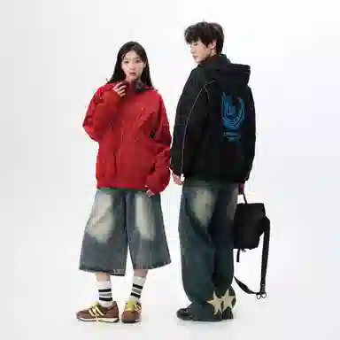 Mr. Jiangnan Line Stitch Detachable Hood Jacket