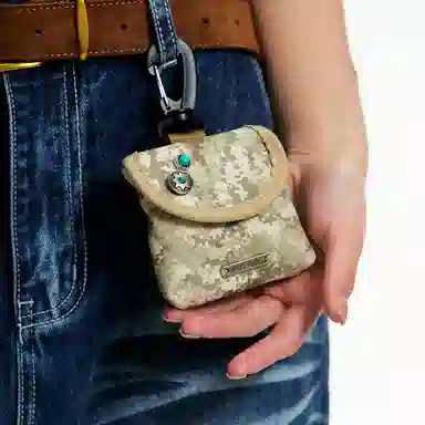 江南先生 美式复古 迷彩精致小巧便携时尚 魔术贴设计 耳机包零钱包 男女同款情侣款 多色