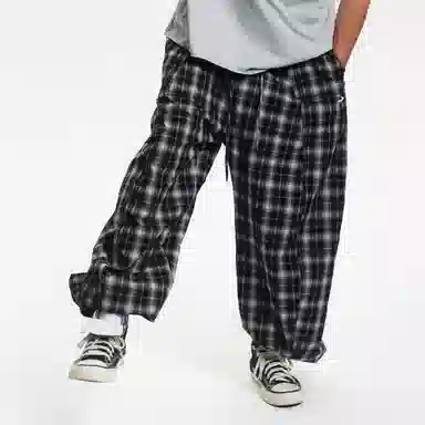 Mr. Jiangnan Vintage Plaid Joggers