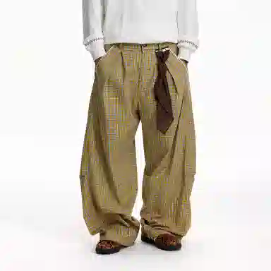 Mr. Jiangnan Vintage Plaid Pants