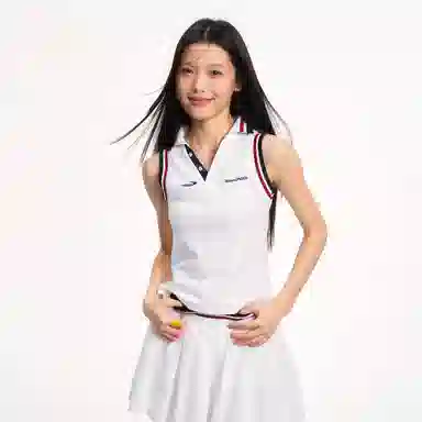 Mr. Jiangnan Vintage Stripe Logo Tank Top