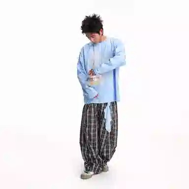 Mr. Jiangnan Vintage Plaid Pants
