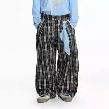 Mr. Jiangnan Vintage Plaid Pants