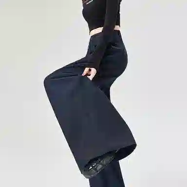 淑好百 天丝牛仔阔腿裤长裤休闲裤 女款