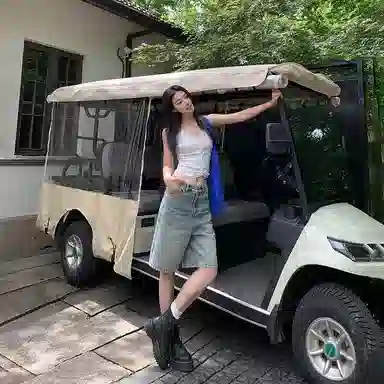 淑好百 复古高腰宽松小个子直筒五分牛仔短裤 女款