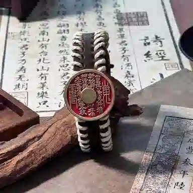 既白南兮 赤符佑安山鬼花钱本命年好运道系青年国风新中式文创 合金 手环 男女同款情侣款