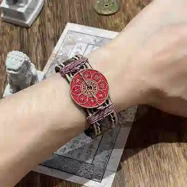 既白南兮 六字真言本命年好运道系青年国风新中式文创 合金 手环 男女同款情侣款