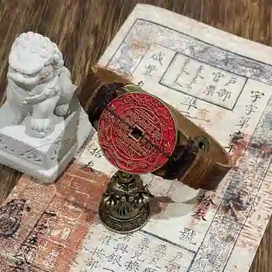 既白南兮 藏海花山鬼花钱十年之约小哥好运本命年道系青年国风新中式文创 合金 手环 男女同款情侣款