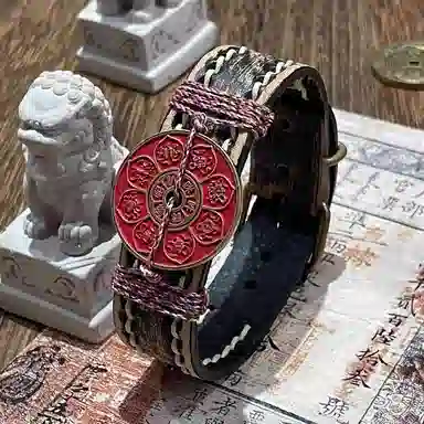 既白南兮 六字真言本命年好运道系青年国风新中式文创 合金 手环 男女同款情侣款