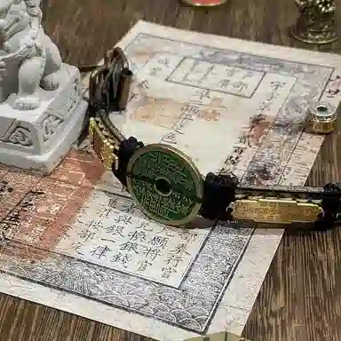 既白南兮 山鬼花钱貔貅好运国风新中式文创 合金 手环 男女同款情侣款