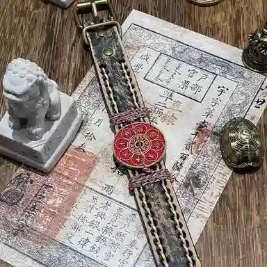 既白南兮 六字真言本命年好运道系青年国风新中式文创 合金 手环 男女同款情侣款
