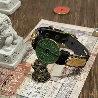 既白南兮 山鬼花钱貔貅好运国风新中式文创 合金 手环 男女同款情侣款