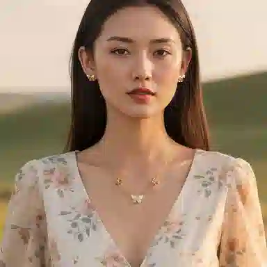 一撇一捺 蝶梦流光系列蝶舞翩然 合金 项链 女款