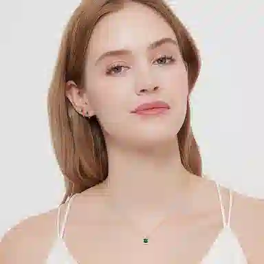 一撇一捺 摩登年代绿色轻奢高级感法风复古祖母绿 手环 女款