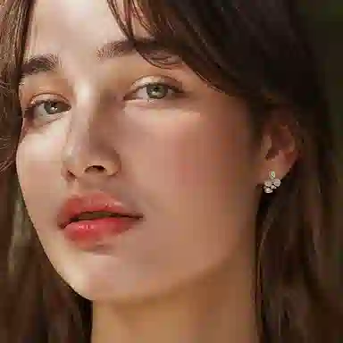 一撇一捺 三叶草森系花朵优雅高级感 合金 耳钉 女款