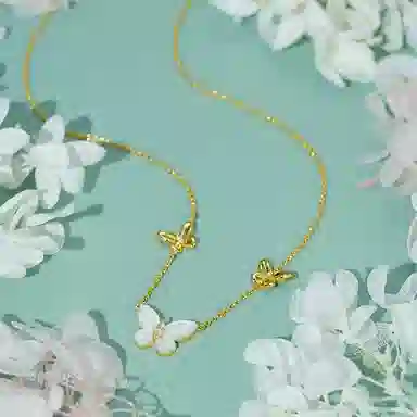 一撇一捺 蝶梦流光系列蝶舞翩然 合金 项链 女款