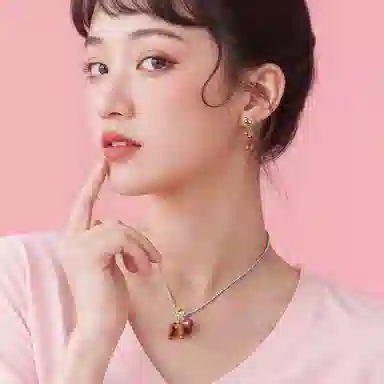 一撇一捺 泰迪狗狗潮流百搭棕色颈饰高级精致可爱 合金 项链 女款