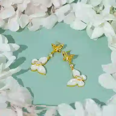 一撇一捺 蝶梦流光蝶舞翩然 合金 耳环 女款