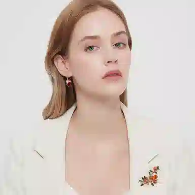 一撇一捺 柿柿如意小众高档精致国风 合金 首饰配件 女款