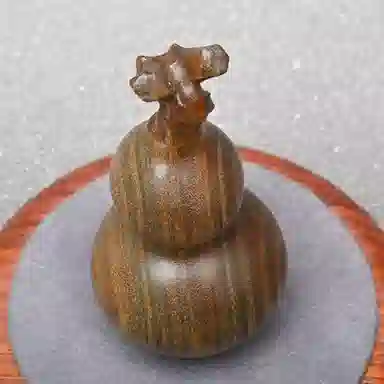天纵 龙头葫芦福禄实木木雕 本命年转运招财纳福把玩 金丝楠 木作摆件 男女同款情侣款 楠木